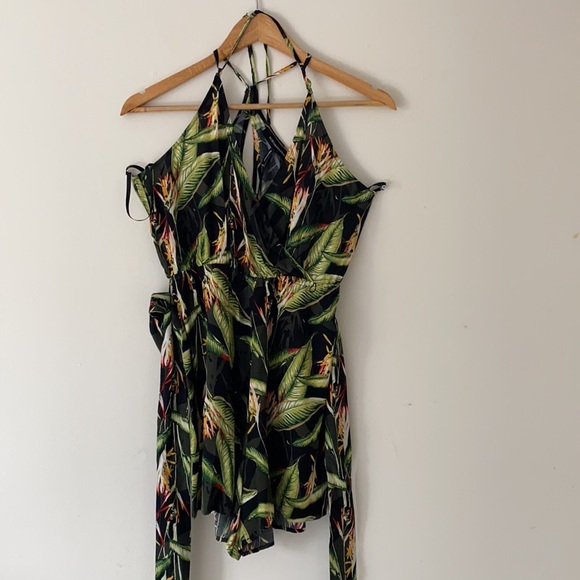 BCBGMAXAZRIA Tropical Print Romper - Picture 6 of 11